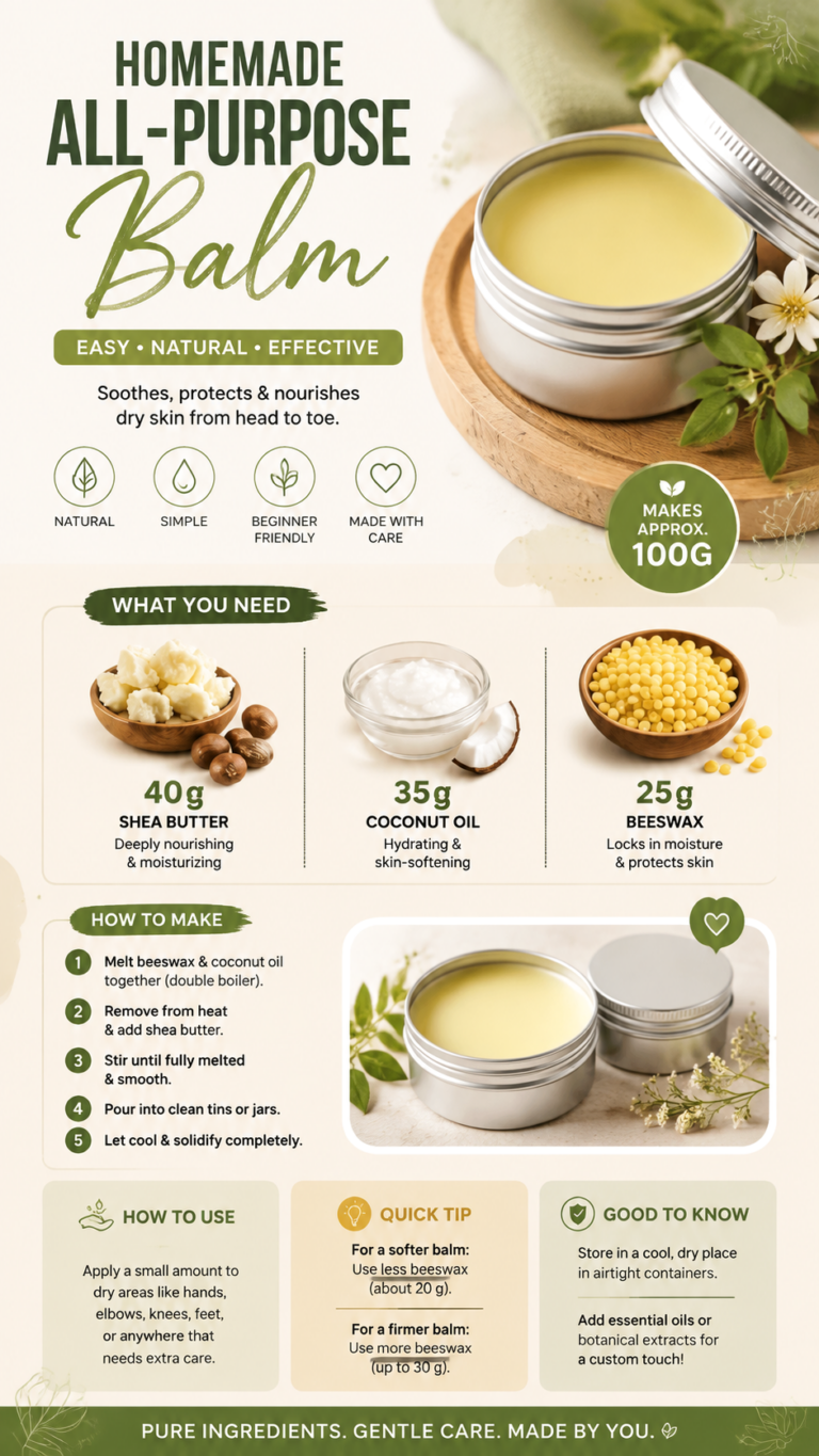 DIY Natural Balm Recipe for Beginners  3 Ingredient Homemade Skin Care