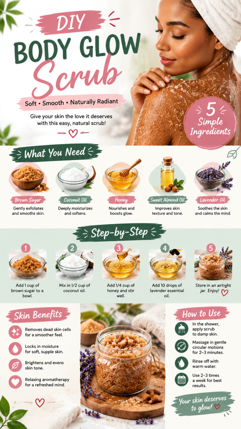 DIY Body Glow Scrub for Smooth, Bright  Radiant Skin