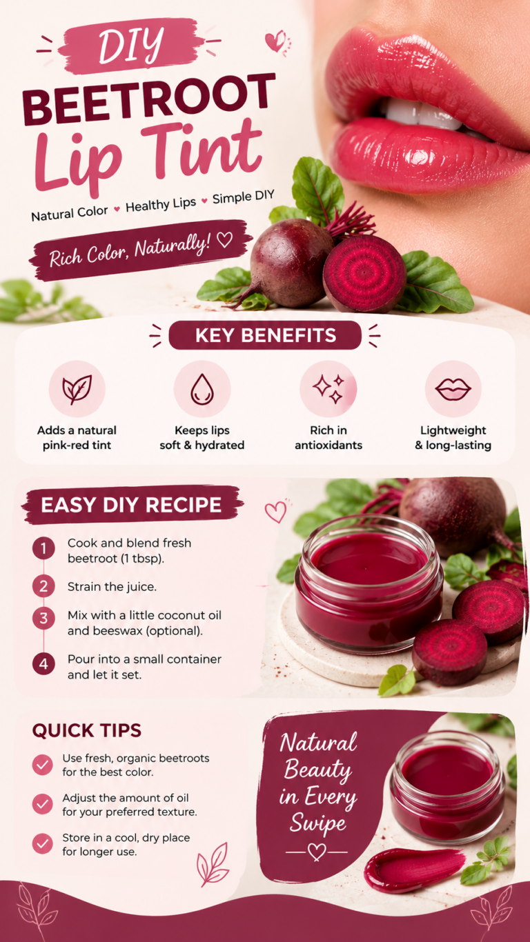 DIY Beetroot Glossy Lip Tint Recipe for Naturally Pink Lips