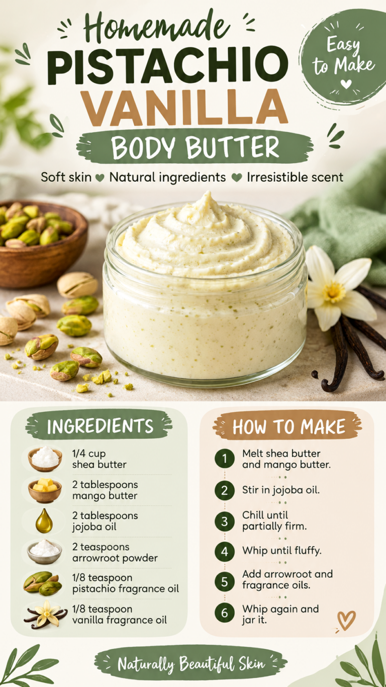 DIY Pistachio Vanilla Body Butter Recipe for Soft, Nourished Skin