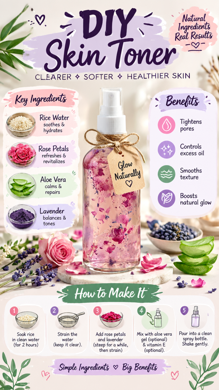 DIY Natural Skin Toner Recipe for Glowing, Fresh and Hydrated Skin