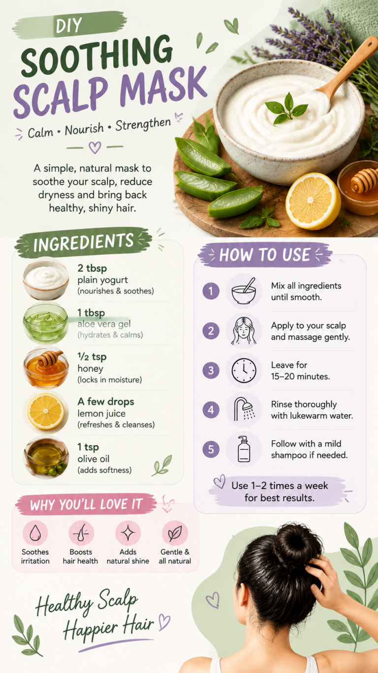 DIY Soothing Scalp Mask for Dry, Flaky Scalp  Gentle Natural Hair Care