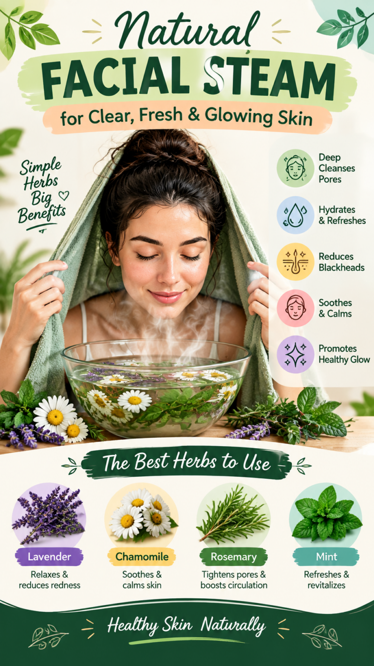 Herbal Facial Steam Treatment  Natural Herbs for Glowing Skin