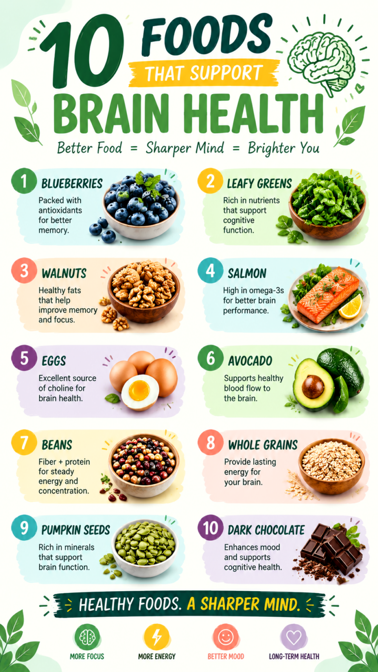 10 Brain Boosting Foods for Better Focus, Memory  Brain Health