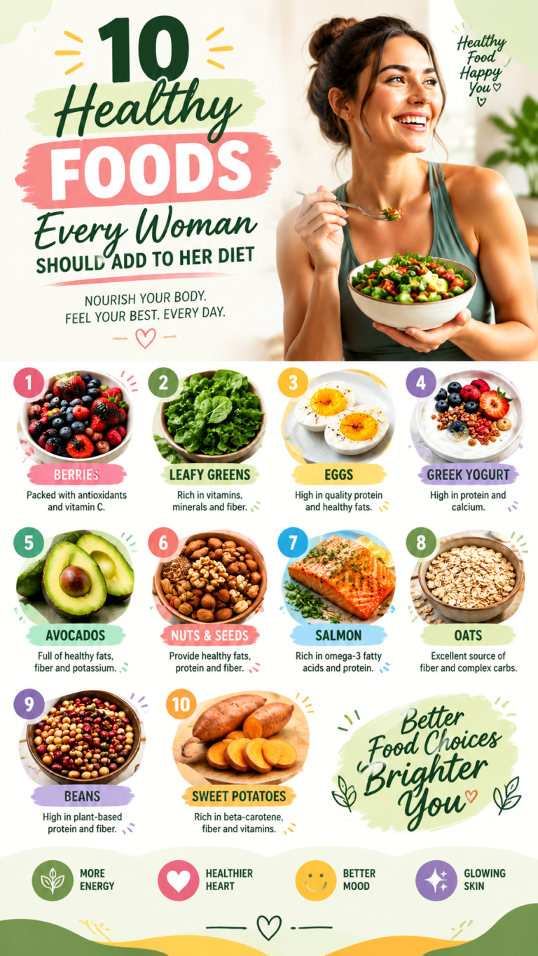 10 Best Healthy Foods Every Woman Should Eat for Energy  Wellness