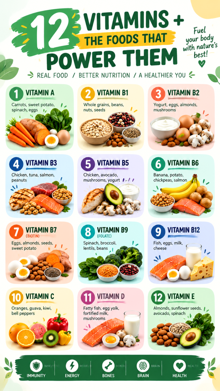 13 Essential Vitamins and the Best Foods to Get Them  Vitamin-Rich Food Guide