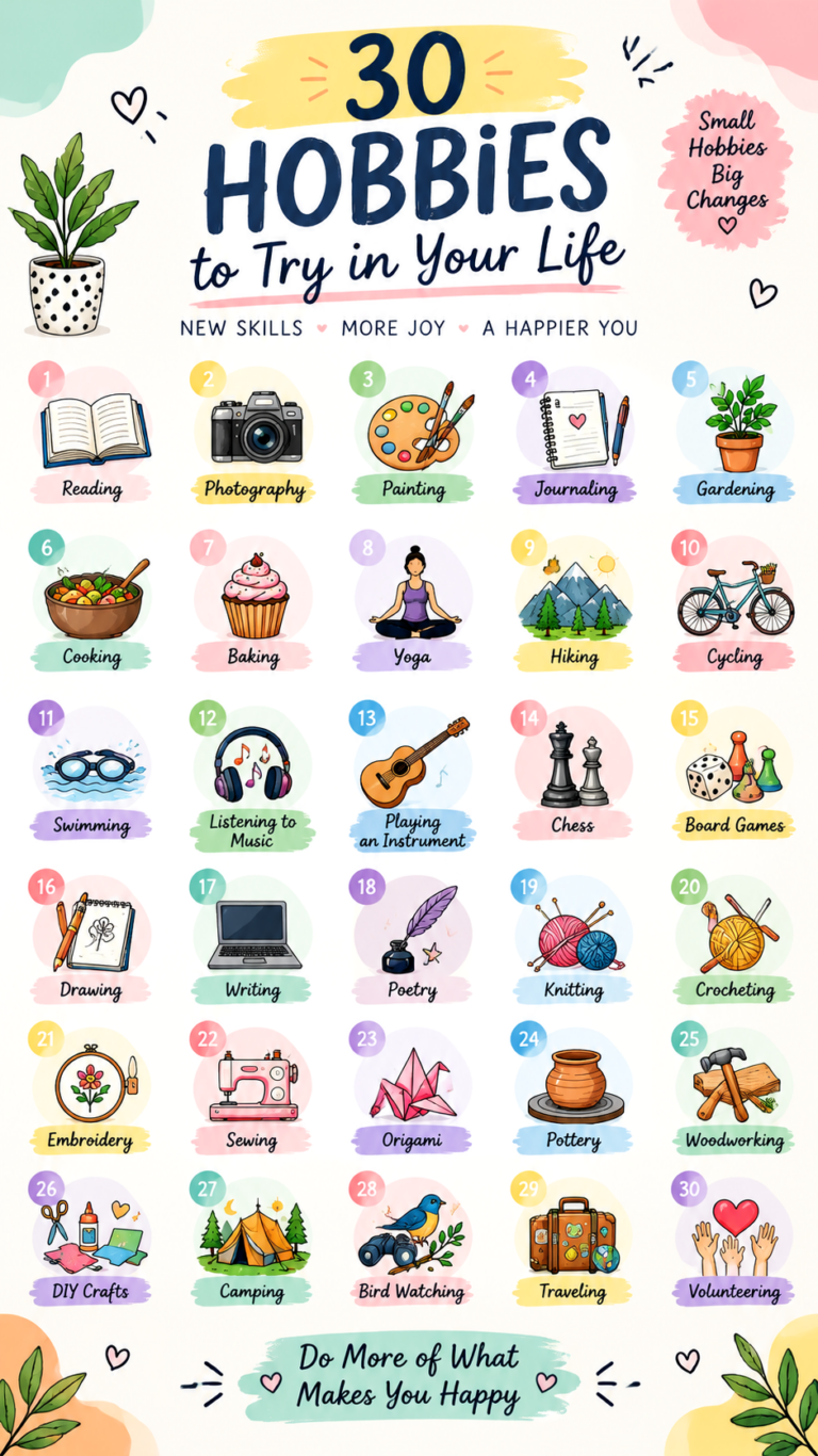 30 Hobbies to Try in Life  Discover Your New Passion