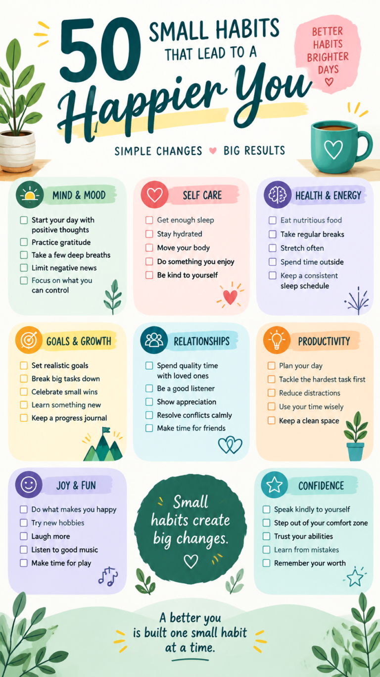 50 Reset Ideas for a Fresh Start  Self-Care, Wellness  Productivity Checklist