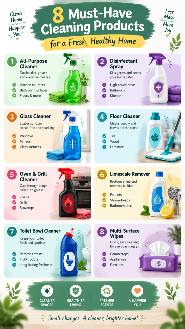 8 Essential Cleaning Products for a Cleaner Home  Simple Cleaning Guide