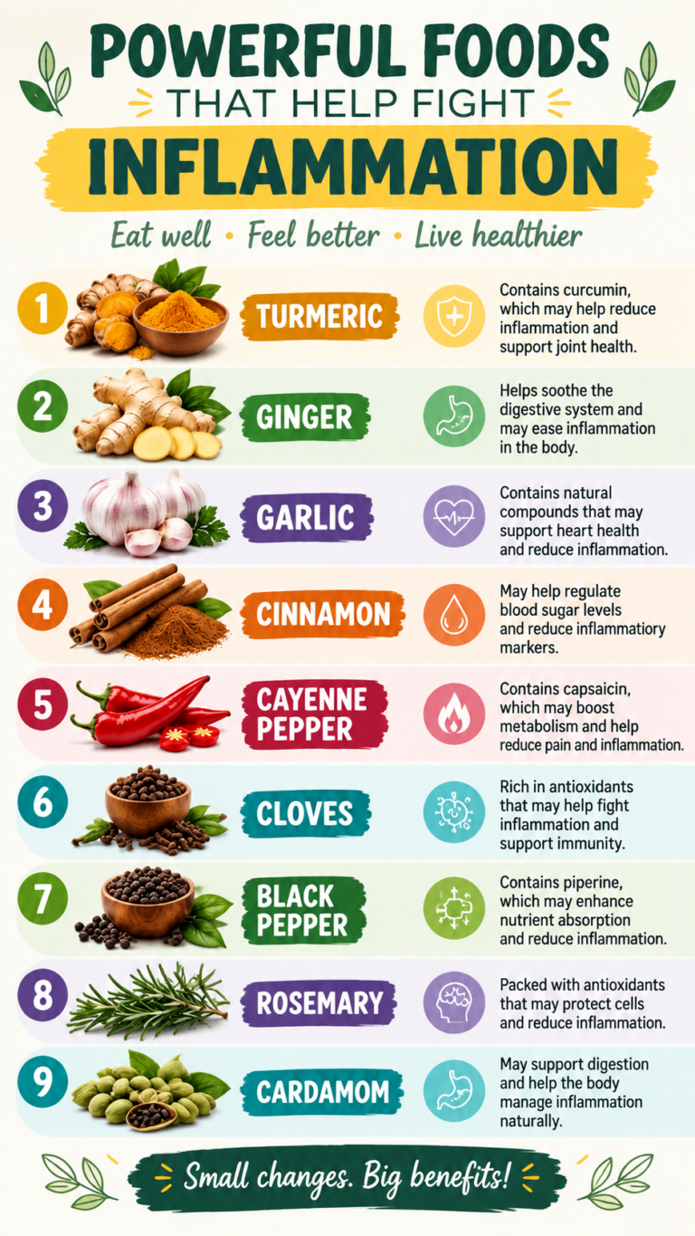 9 Powerful Anti-Inflammatory Herbs  Spices Turmeric, Ginger, Garlic  More