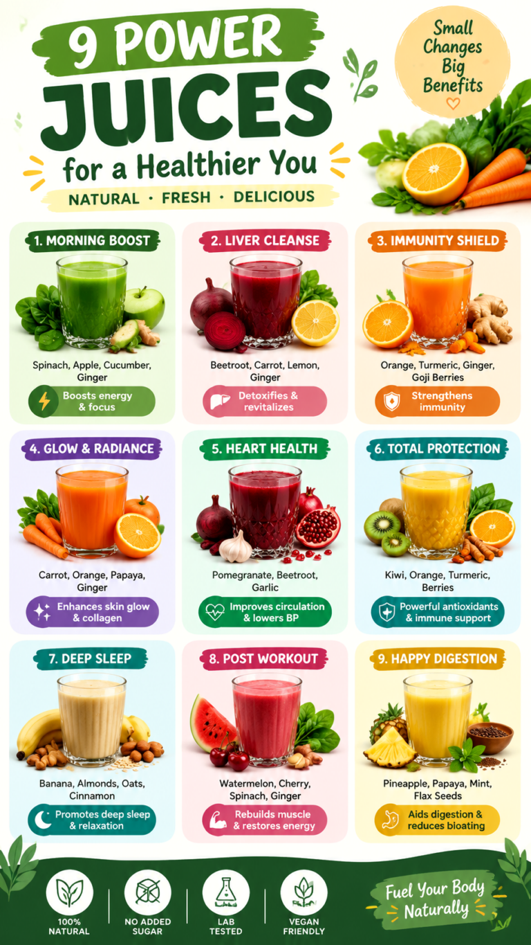 9 Healthy Juice Recipes for Energy, Immunity, Digestion  Wellness Goals