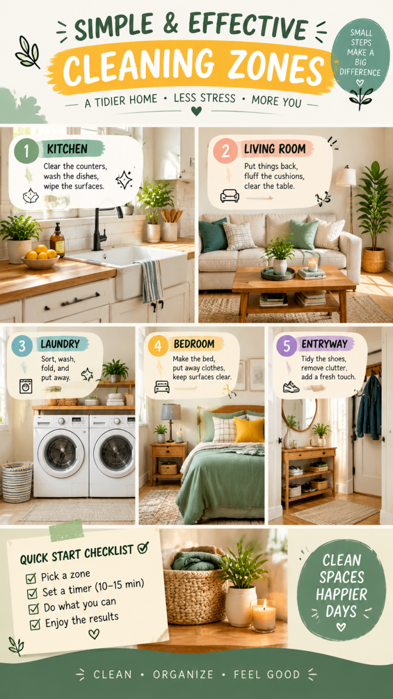 ADHD-Friendly Cleaning Zones Simple Decluttering Tips for an Organized Home