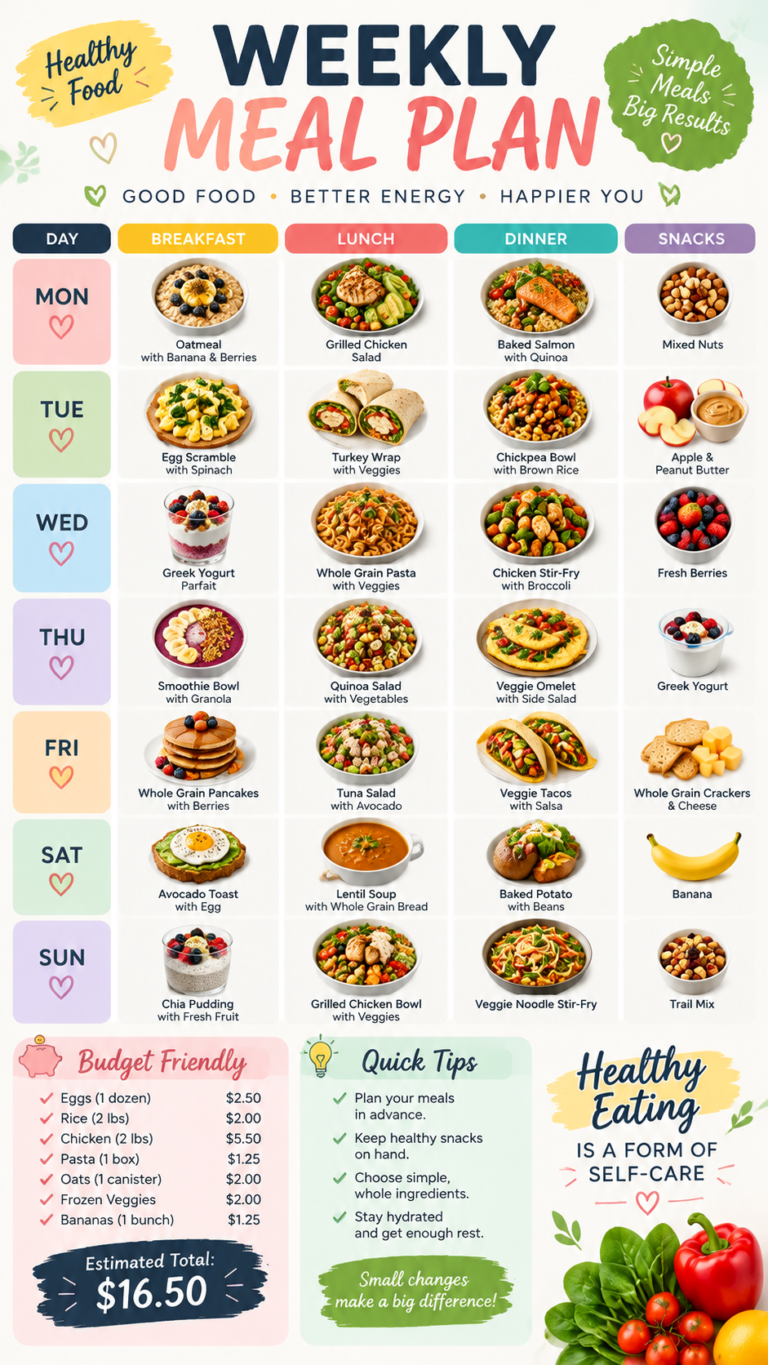 Broke Week Meal Plan 25 Budget-Friendly Meals for the Whole Week