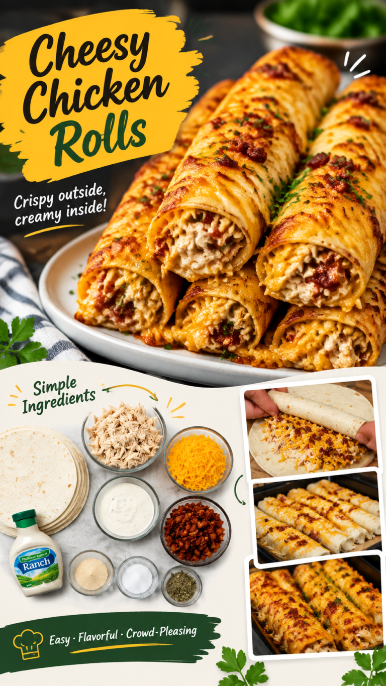 Crispy Chicken Bacon Ranch Taquitos with Cheesy Filling Recipe