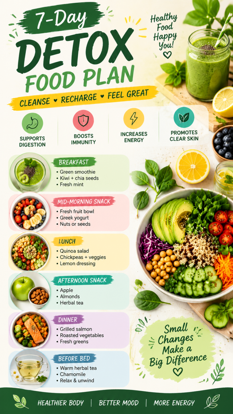 Detox Food Chart Healthy Meal Plan  Natural Clean Eating Guide