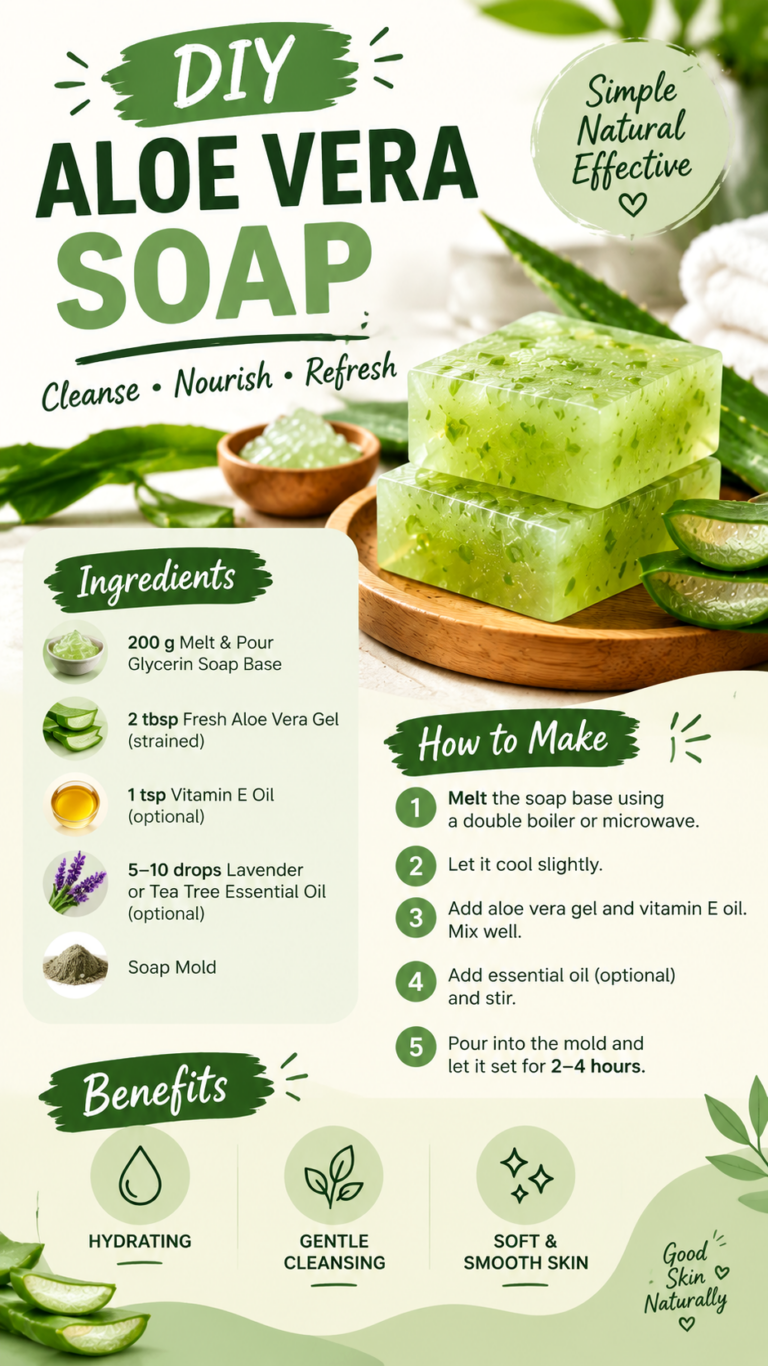 DIY Aloe Vera Soap Recipe  Easy Homemade Natural Soap for Hydrated Skin