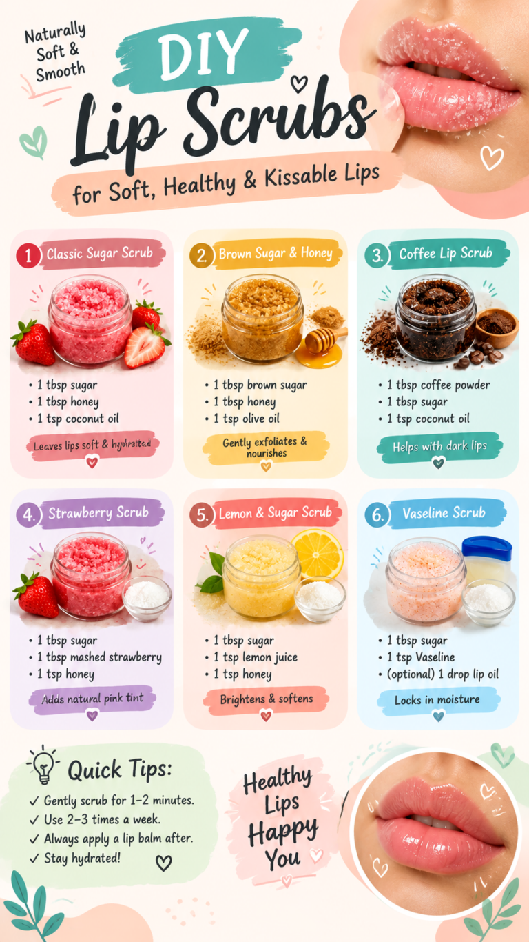 DIY Lip Scrub Recipes for Soft, Smooth  Pink Lips  Easy Homemade Lip Care