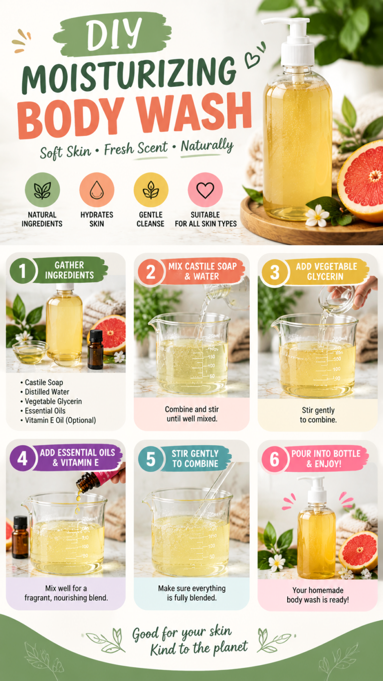 DIY Moisturizing Castile Body Wash Recipe for Soft Hydrated Skin