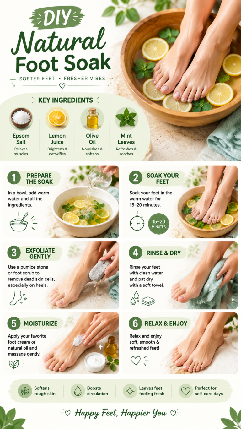 DIY Natural Foot Soak Recipe for Soft, Smooth  Relaxed Feet