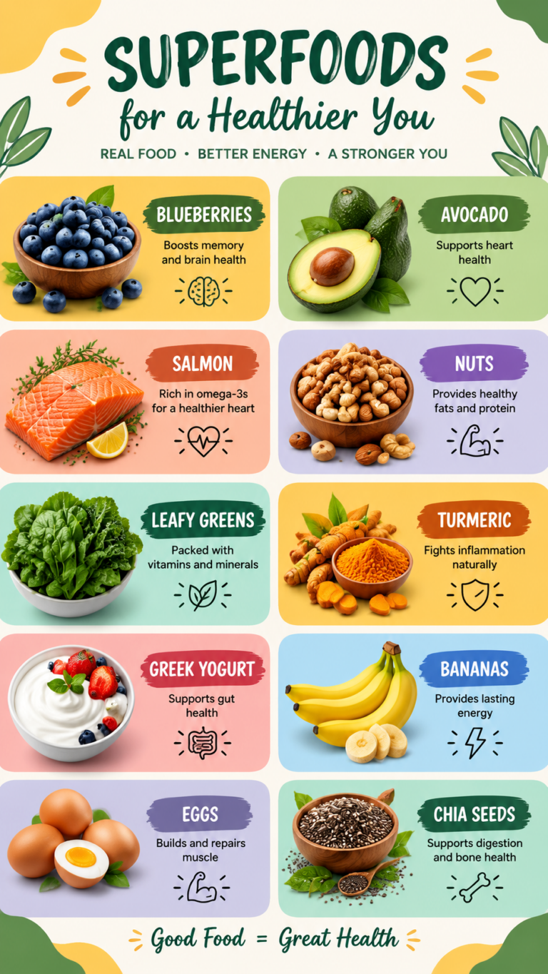 10 Superfoods for Better Health  Boost Brain, Heart  Glowing Skin