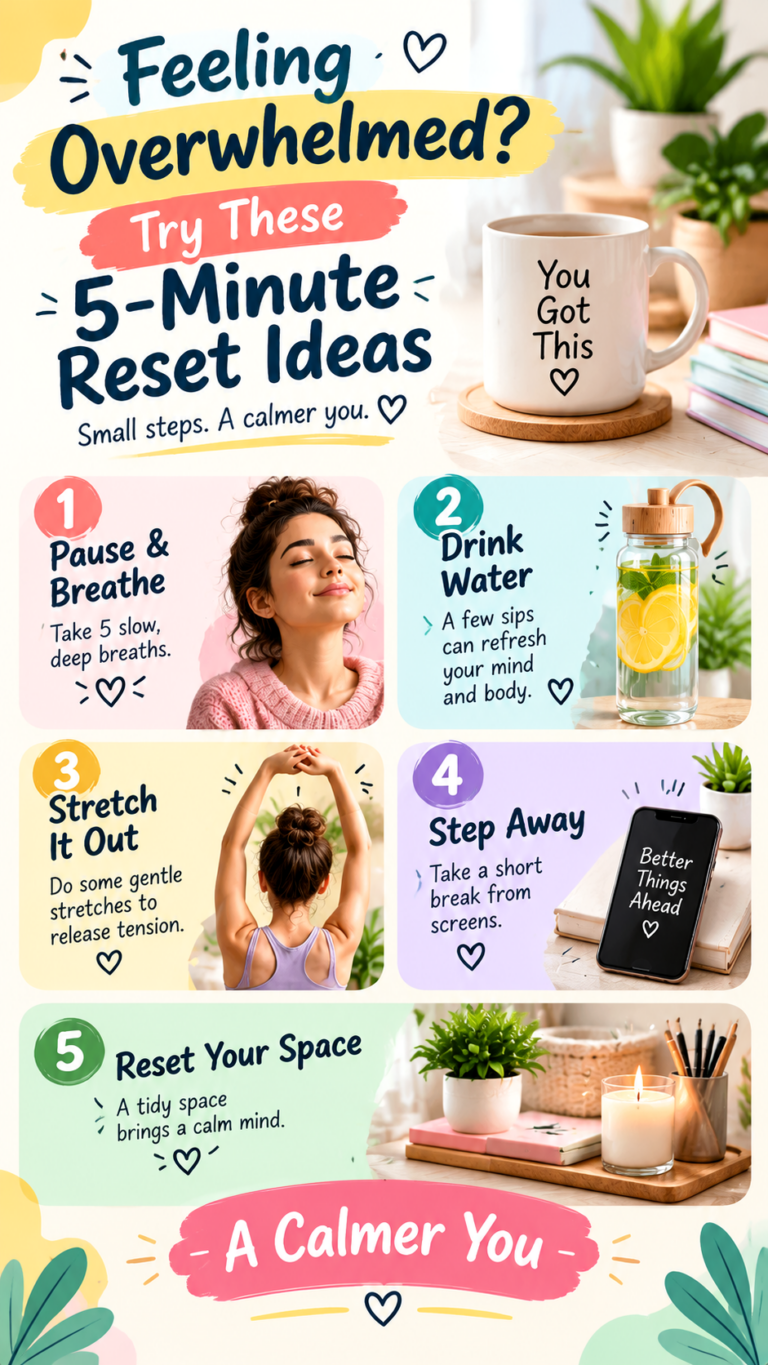 Feeling Overwhelmed Try This 5-Minute Self-Care Reset for a Calmer Mind