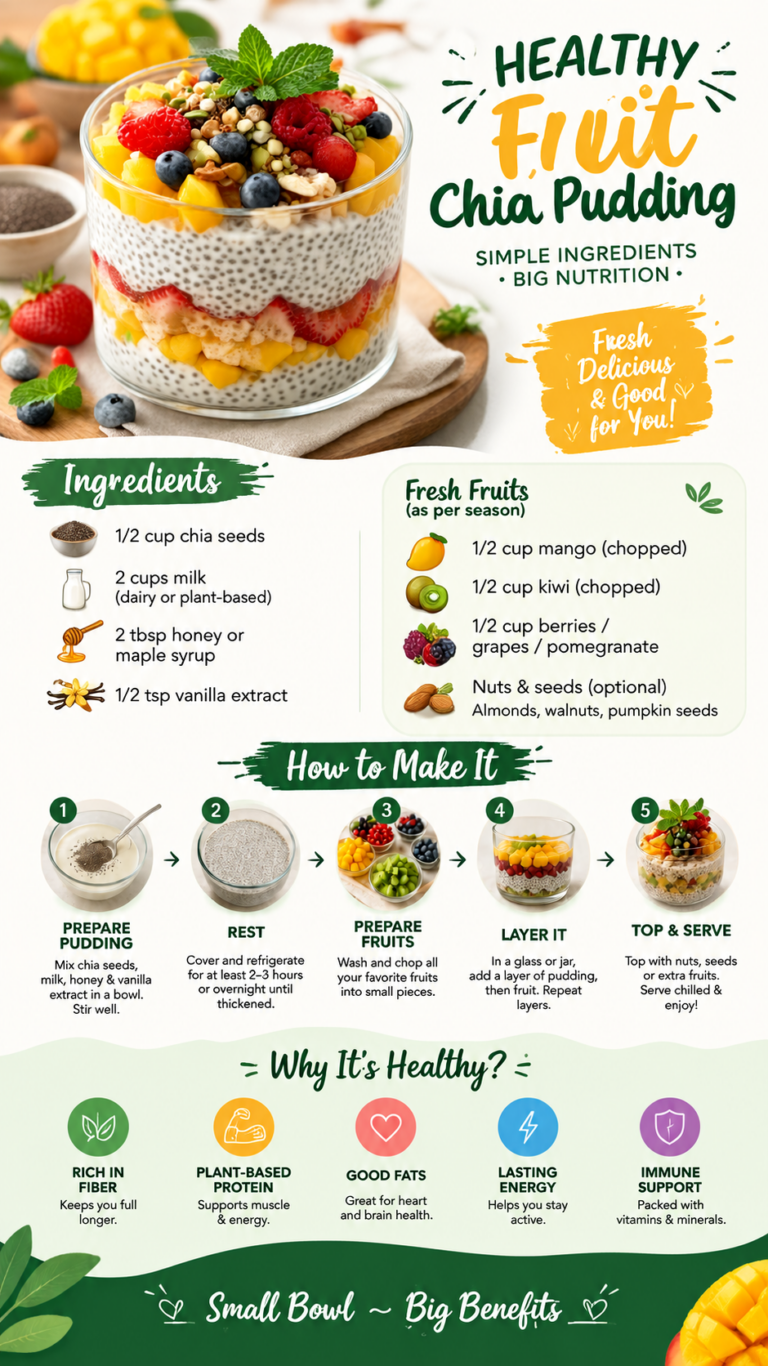 Healthy Fruit Chia Pudding Recipe  Easy No-Bake Breakfast in 5 Steps