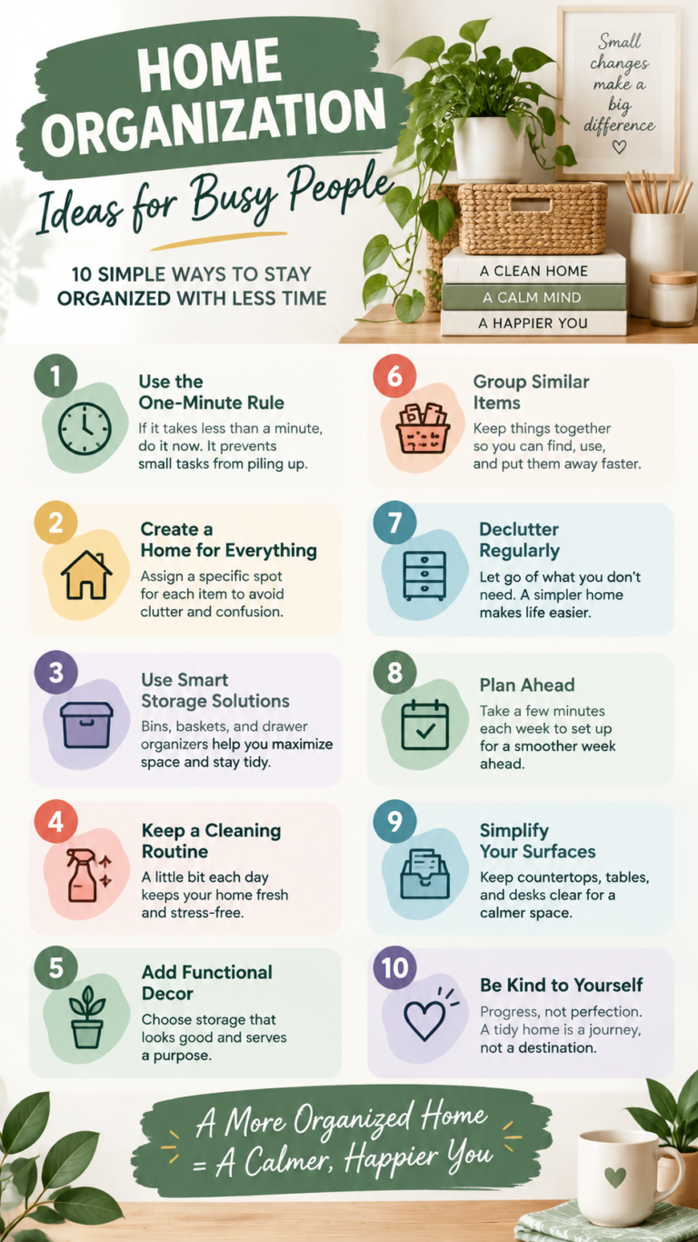Home Organization Ideas for Busy People 10 Easy Tips to Stay Organized