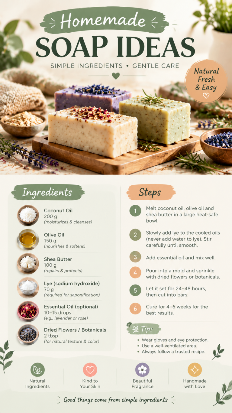 Homemade Soap Ideas  Natural Handmade Soap Recipe for Self-Care