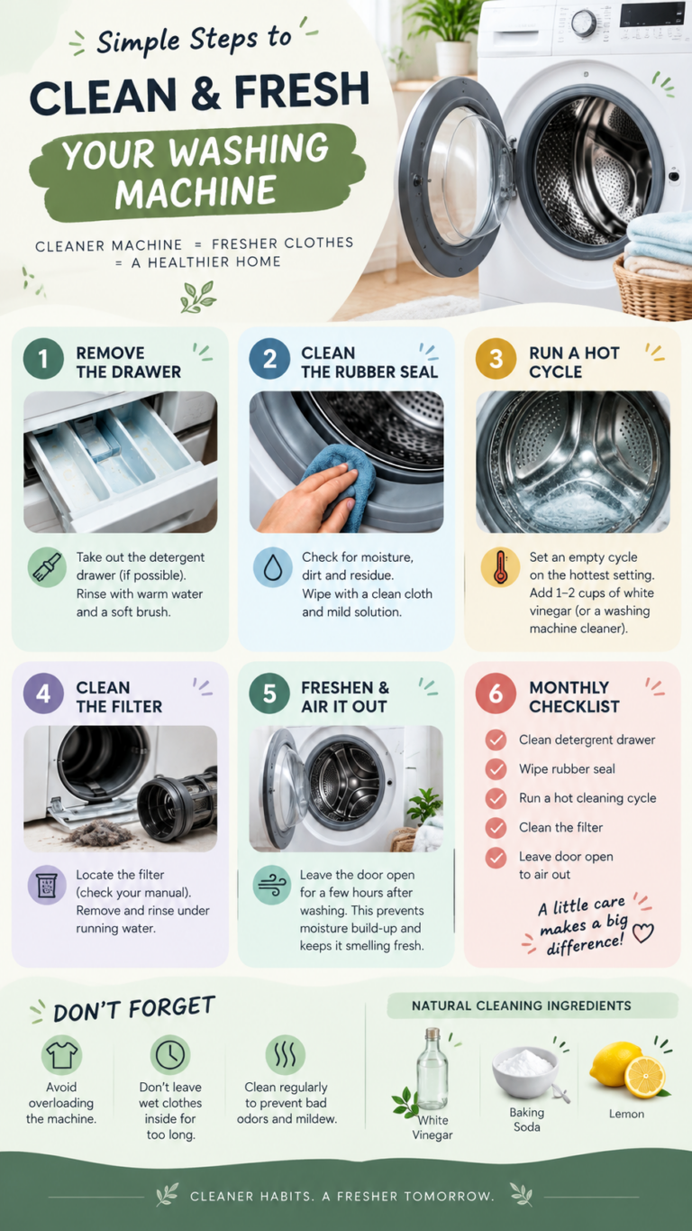 How to Clean a Washing Machine Easy Step-by-Step Cleaning Routine