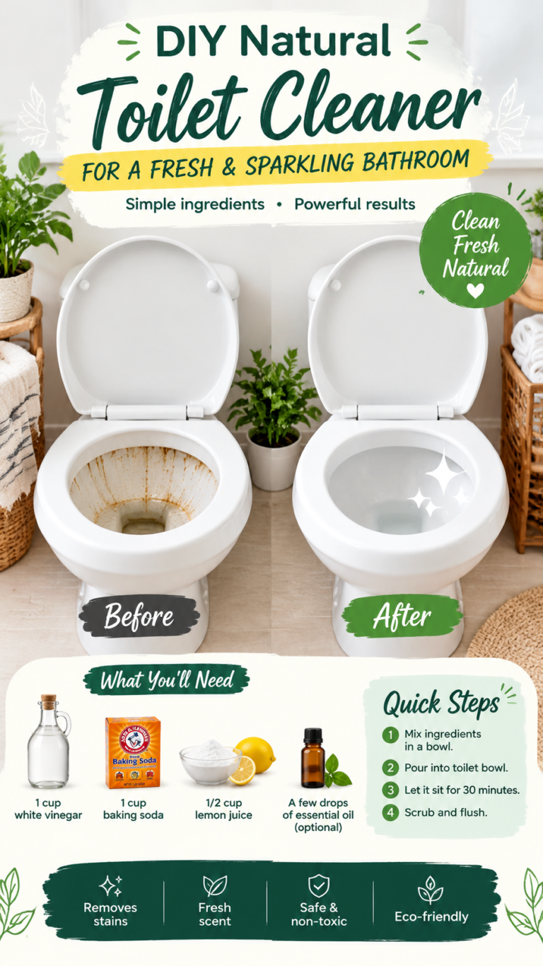 How to Remove Toilet Bowl Stains with Vinegar  Baking Soda Before  After