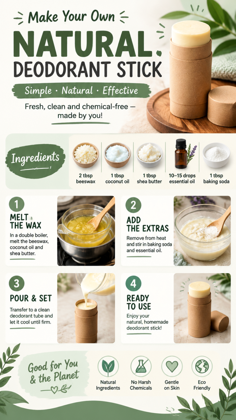 DIY Natural Deodorant Stick Recipe  Easy Homemade Deodorant