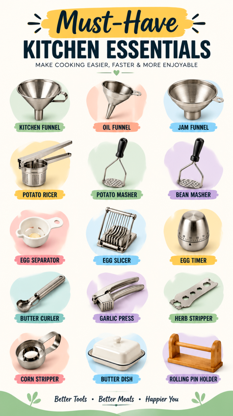 Kitchen Essentials Chart Must-Have Kitchen Tools and Gadgets