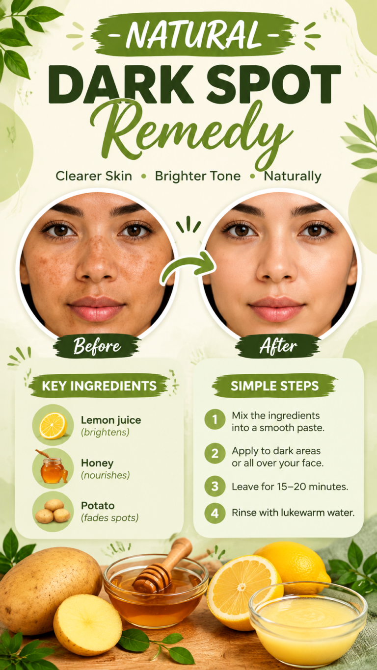Natural DIY Remedy for Dark Skin Around Mouth  Potato Juice, Honey  Lemon Mask