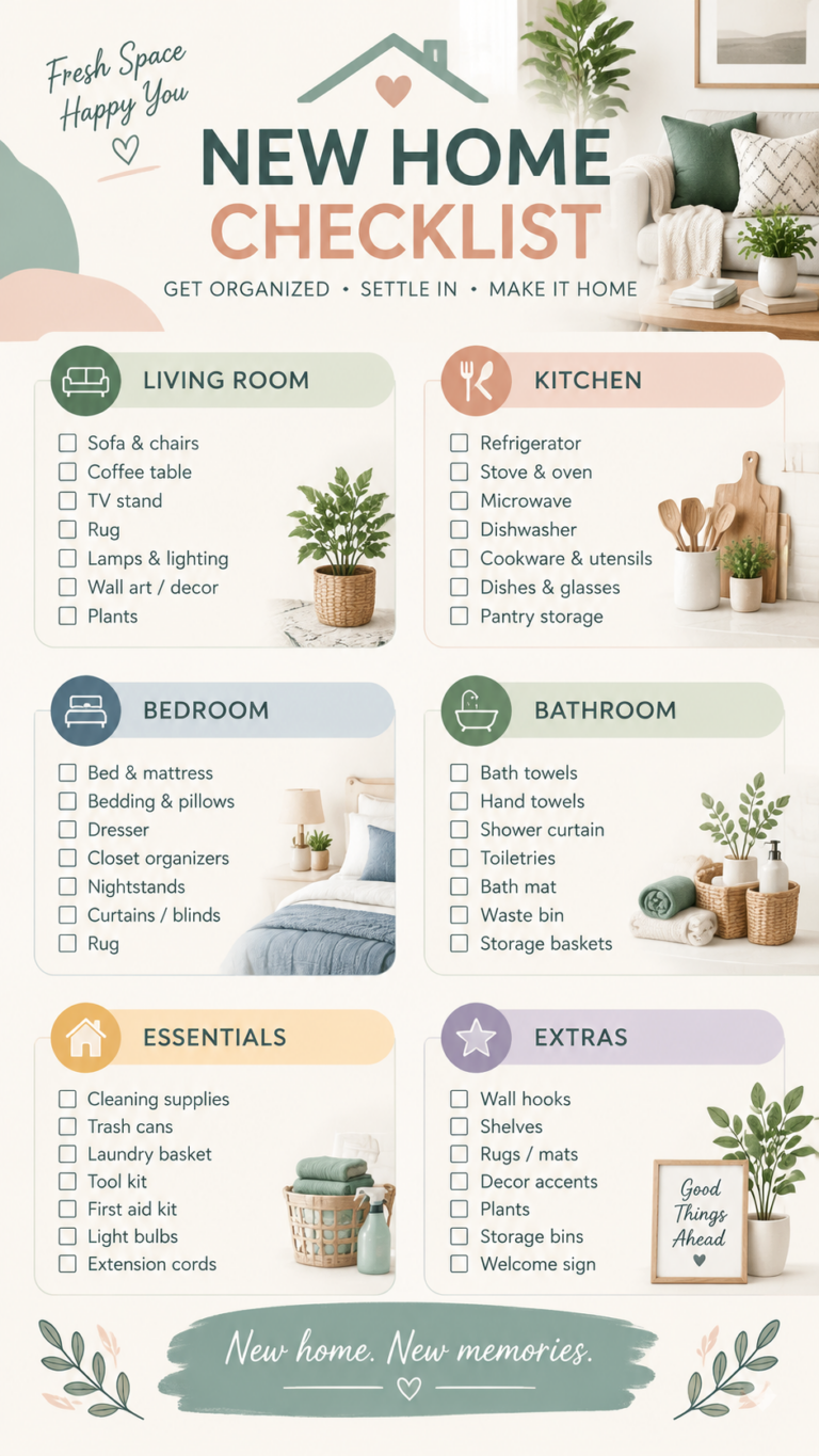 New Home Checklist 40 Must-Do Tasks for an Organized Move-In