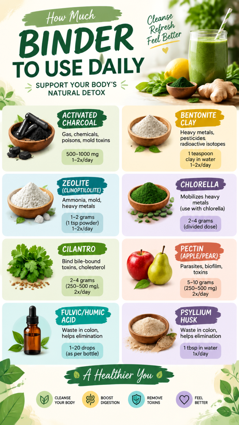 Natural Detox Binders Guide Types, Benefits, and Daily Dosage Tips