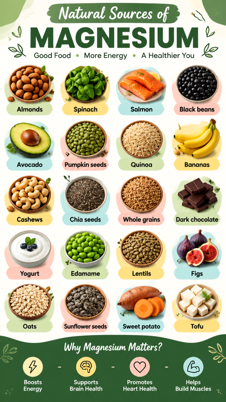 25 Best Natural Sources of Magnesium Foods for Sleep, Energy, Muscles  Heart Health