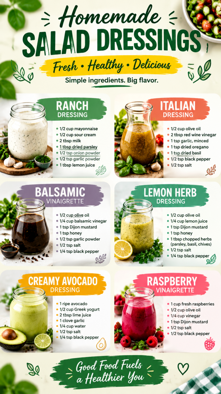 6 Homemade Salad Dressing Recipes for Fresh and Flavorful Meals