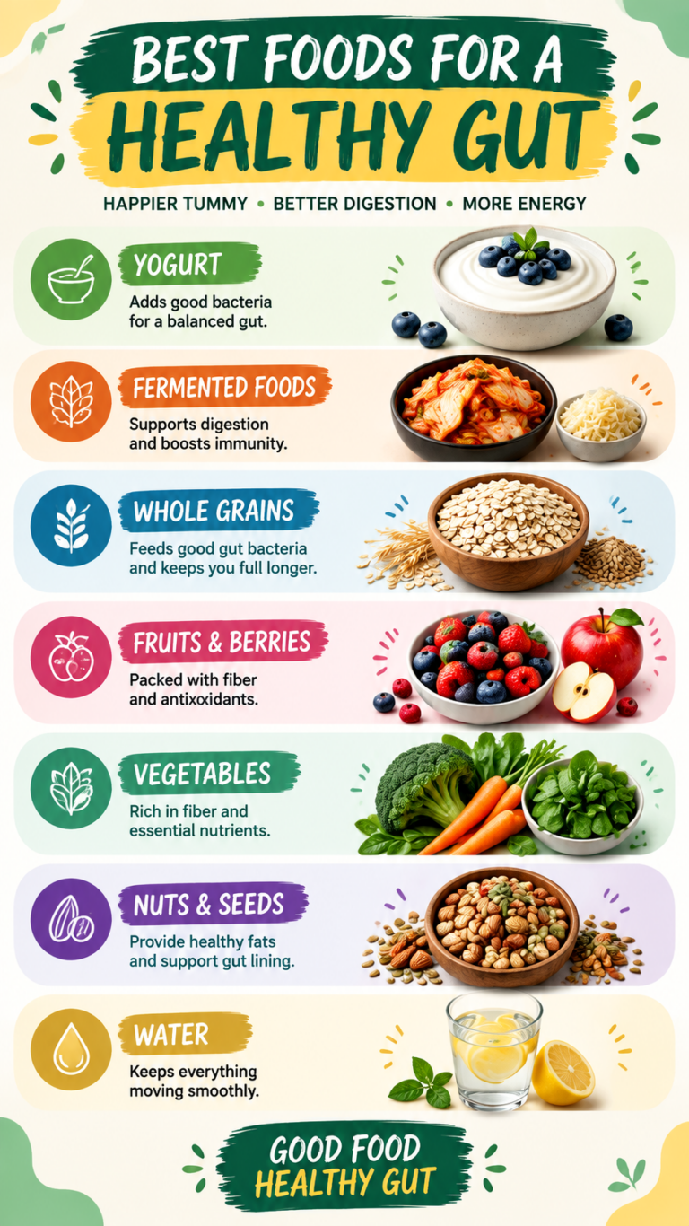 Best Foods for Gut Health  Bloating Relief Easy Digestive Foods