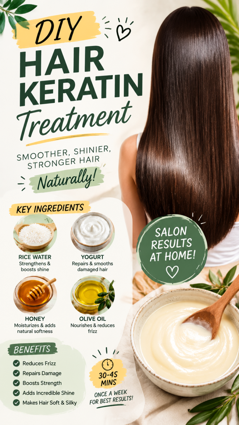 DIY Hair Keratin Treatment at Home for Smooth, Shiny, Frizz-Free Hair