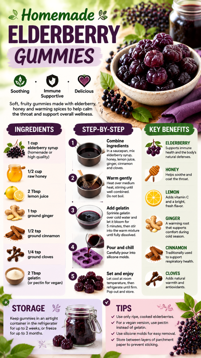 Homemade Elderberry Gummies Recipe for Immune Support and Wellness