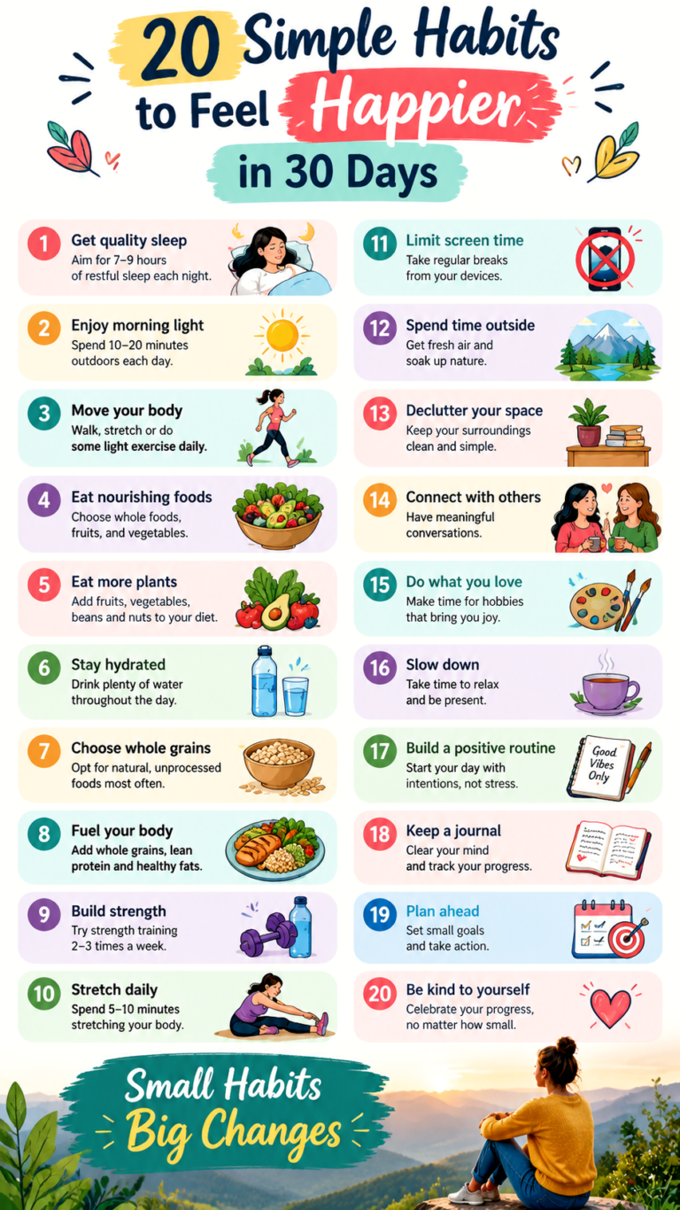 20 Simple Habits to Feel Better in 30 Days and Transform Your Life