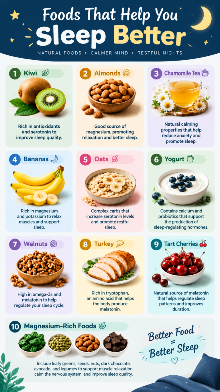 Foods That Support Better Sleep 10 Natural Sleep Boosting Foods for Restful Nights
