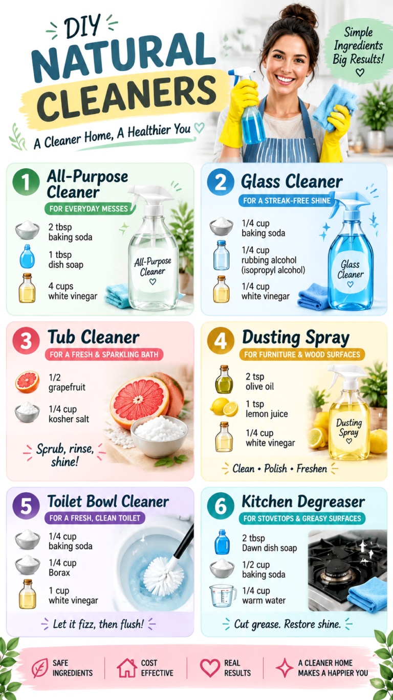 6 Powerful Homemade Cleaners Easy DIY Recipes for a Naturally Clean Home