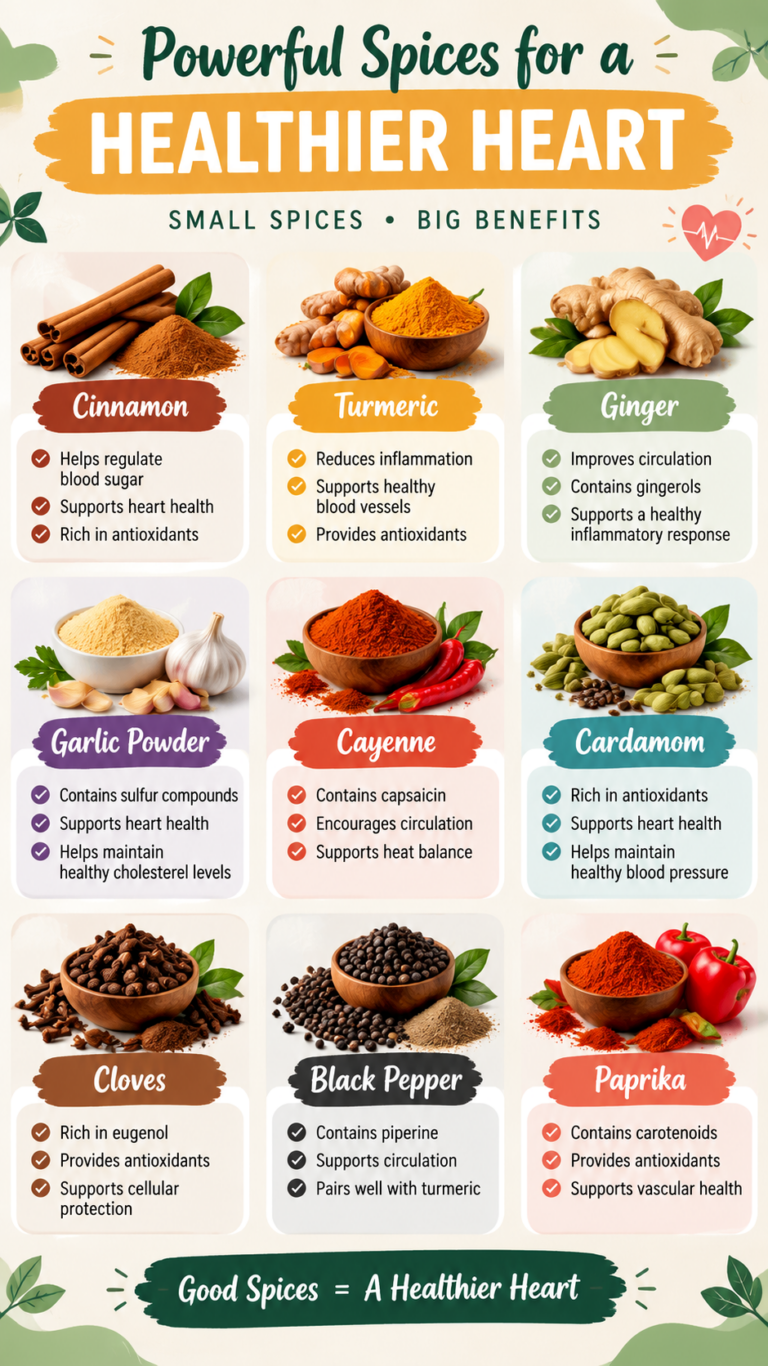 9 Heart Healthy Spices That May Support Better Wellness Naturally