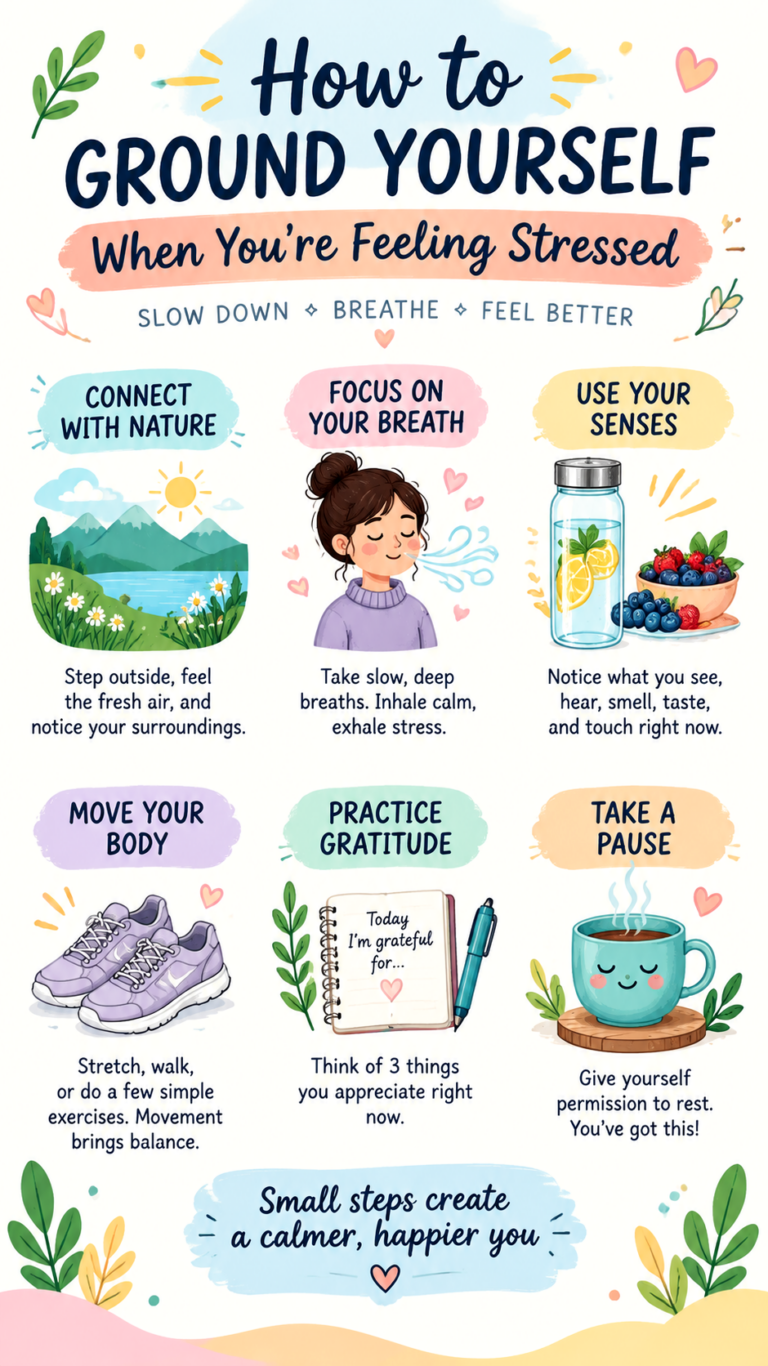 How to Ground Yourself When Feeling Stressed 6 Simple Calming Techniques