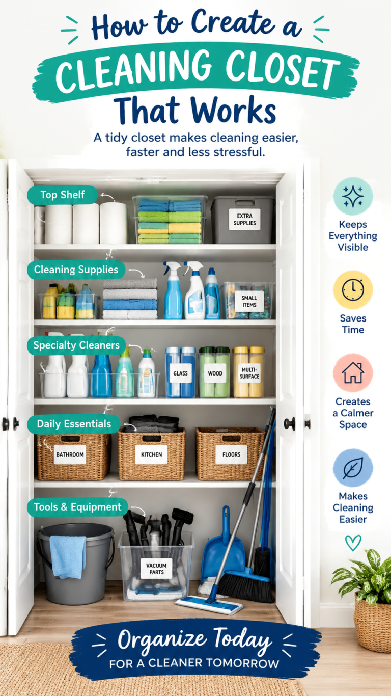 How to Create the Perfect Cleaning Closet Organization System