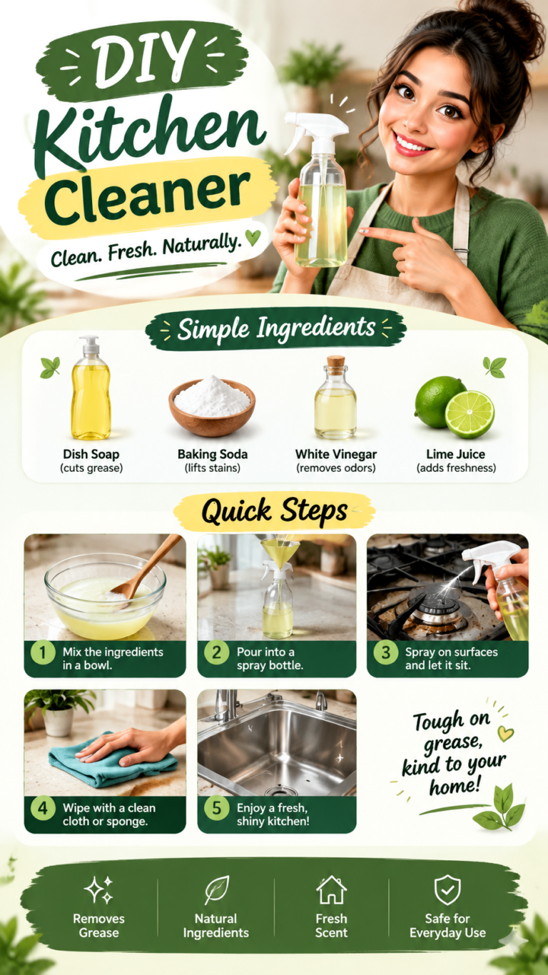 DIY Kitchen Cleaner Recipe for Sparkling Surfaces With Natural Ingredients
