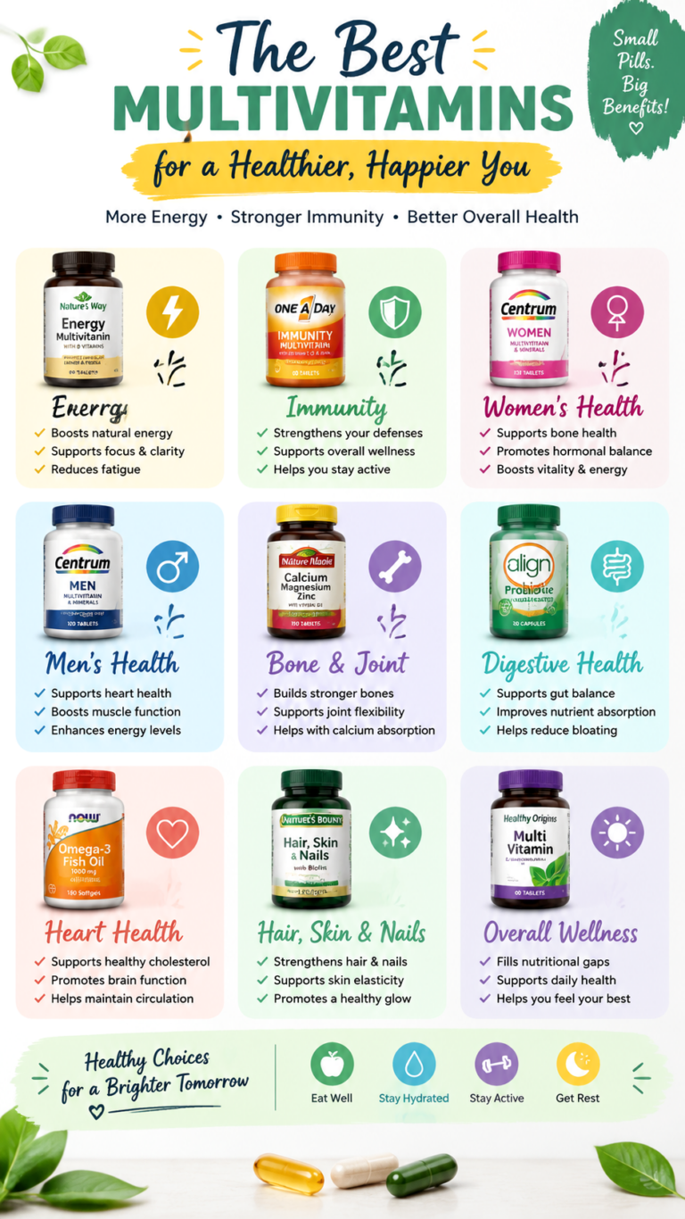 Best Multivitamins Guide Top Picks for Energy, Immunity  Health