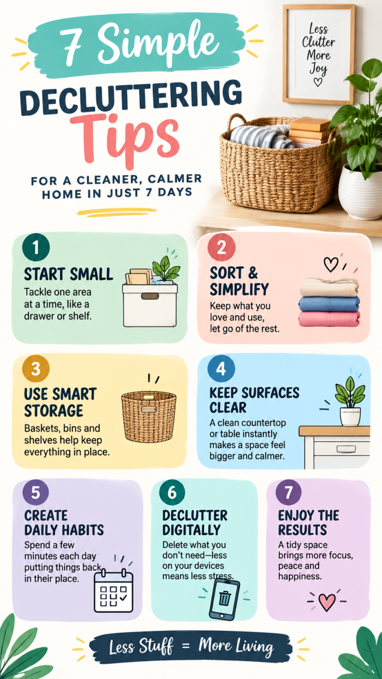 One Hour Declutter Challenge Get Organized in 7 Days