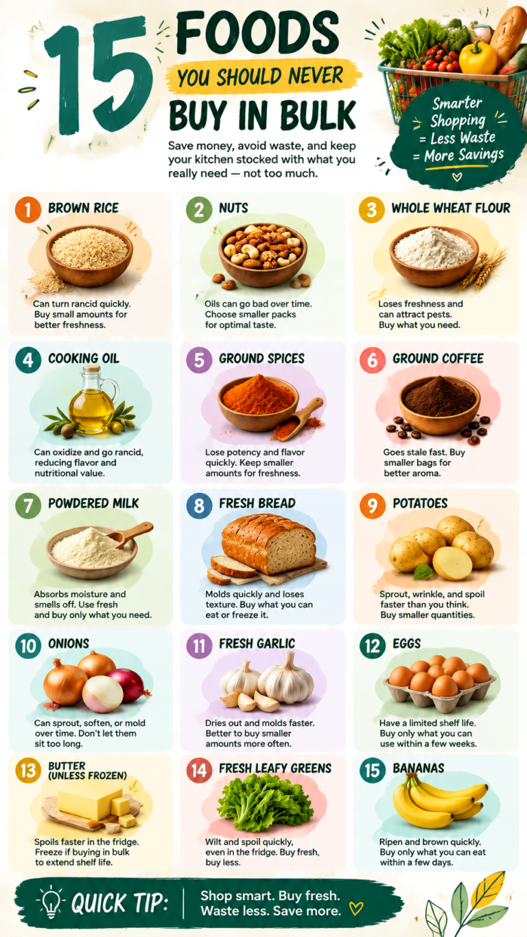 15 Foods You Should Never Buy in Bulk to Save Money and Reduce Waste